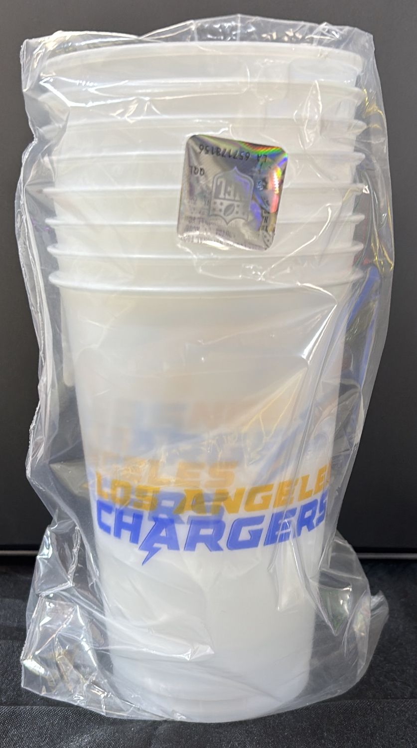 LOS ANGELES CHARGERS NFL PLASTIC CUPS