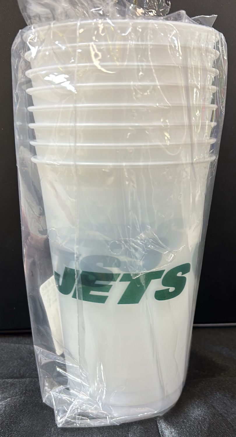 NEW YORK JETS NFL PLASTIC CUPS