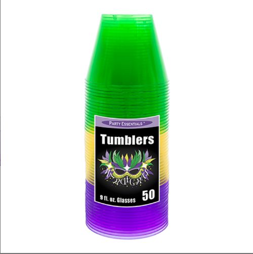 9oz Tumbler Mardi Gras 50Ct - 2
