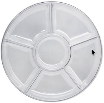 12" ROUND SECTIONAL TRAY CLEAR