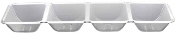 4 COMPT RECT TRAY CLEAR