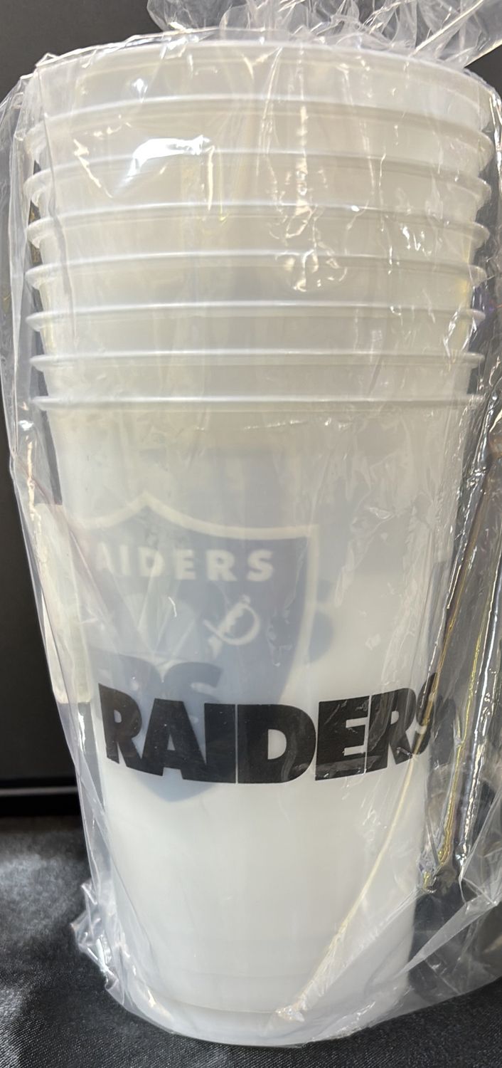 LAS VEGAS RAIDERS NFL PLASTIC CUPS