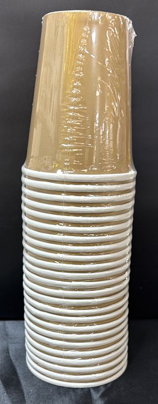 GLITTERING GOLD PAPER CUPS