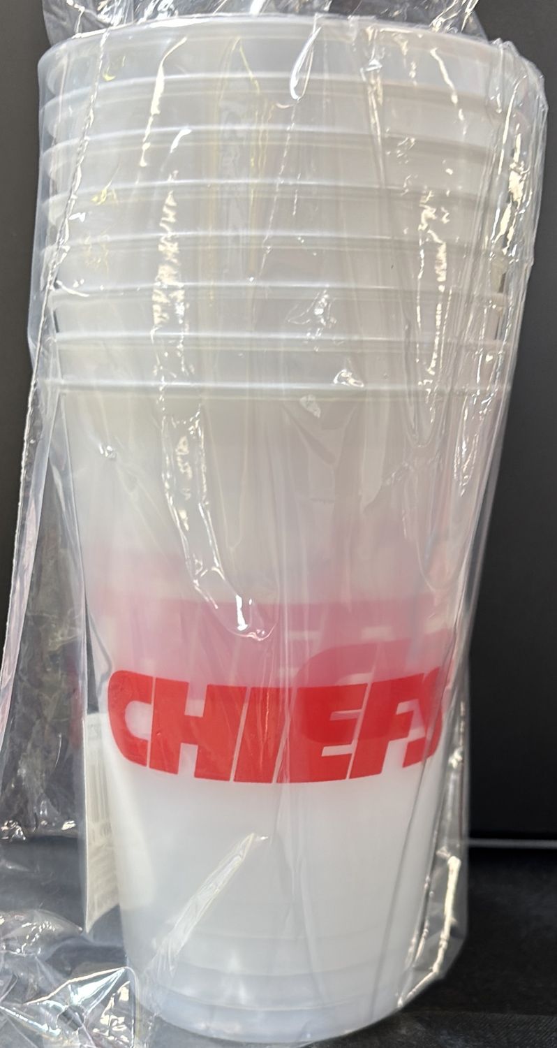 KANSAS CITY CHIEFS NFL PLASTIC CUPS