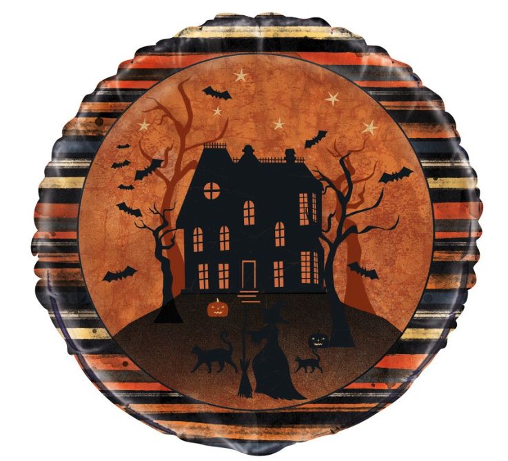 18" FMOON HWEEN RND FOIL BALLOON