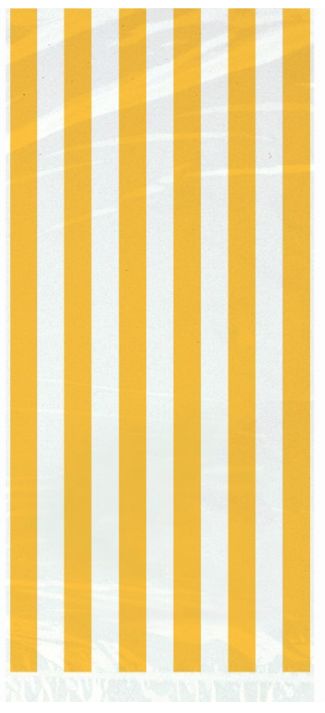 SUNFLOWER YELLOW STRIPES CELLOPHANE