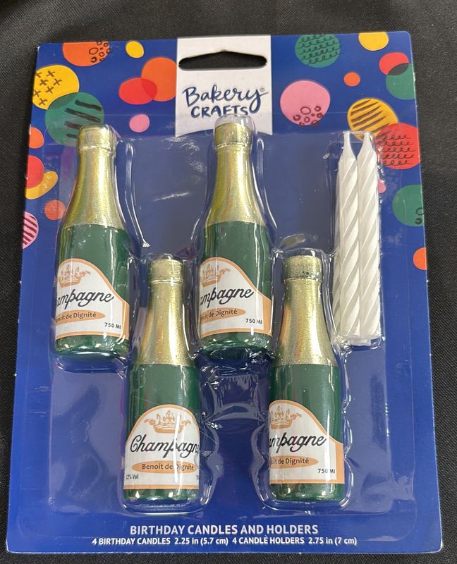 CHAMPAGNE BOTTLE CANDLE HOLDER