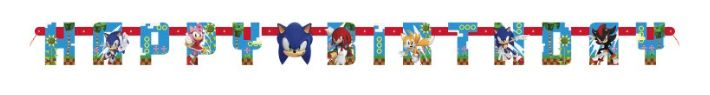 SONIC HAPPY BIRTHDAY BANNER 6FT