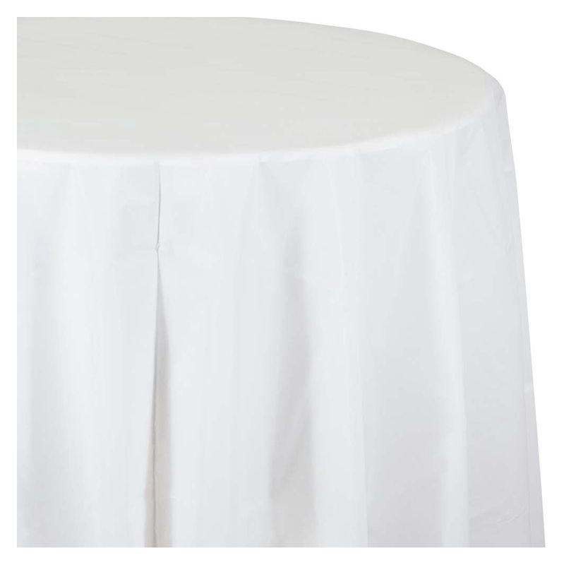 White Round Table Cover