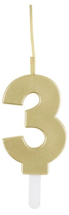 CANDLE SPARKLER GOLD #3