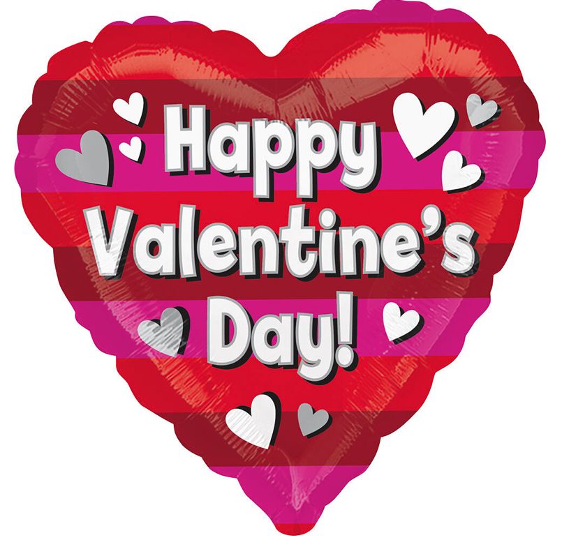 18" STRIPED VALENTINE'S DAY