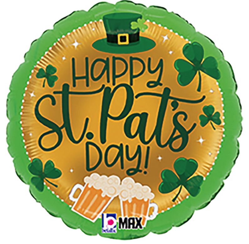 18" ST. PAT'S BEER AND SHAMROCKS