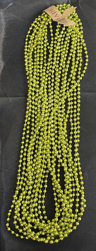 ST. PATRICK'S DAY LIME GREEN NECKLACE 12CT