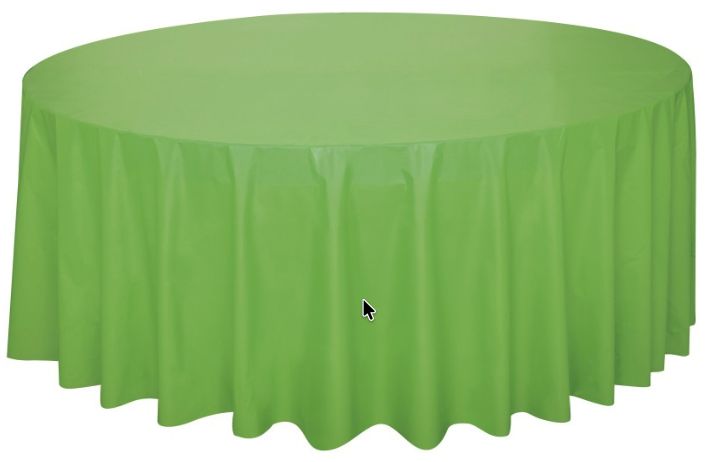 LIME GREEN ROUND TABLE COVER