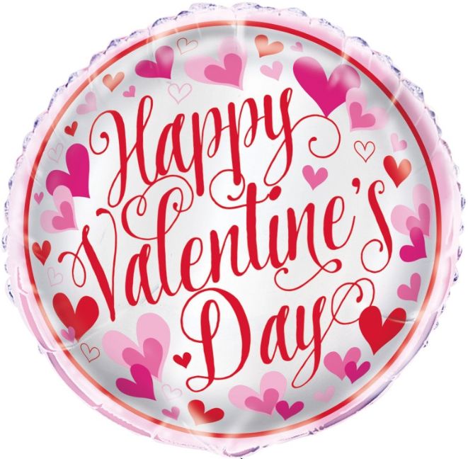 18" HEARTS VALENTINE'S DAY FOIL BALLOON