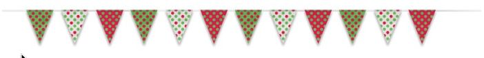 RED &amp; GREEN DOTS FLAG BANNER  12FT