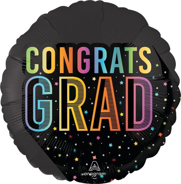 Congrats Grad! Black 18"