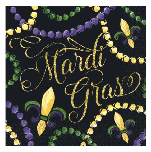 MARDI GRAS LUNCHEON NAPKINS  16CT