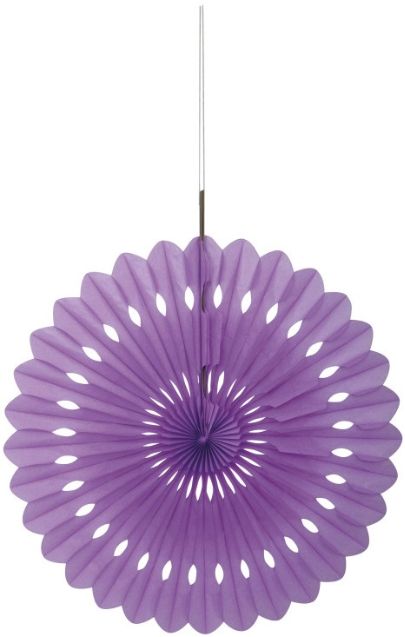 PRETTY PURPLE DECORATIVE FAN 16"