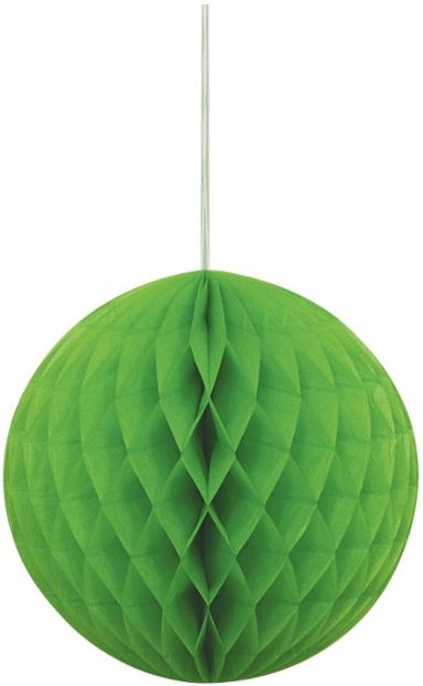 LIME GREEN HONEYCOMB BALL 8"
