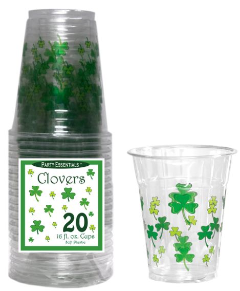 16OZ SOFT CUP CLOVERS 20CT
