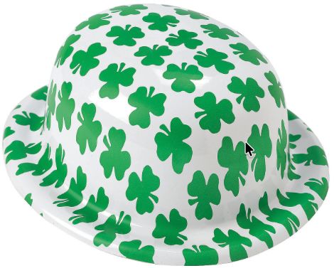 SHAMROCK PRINT DERBY HATS