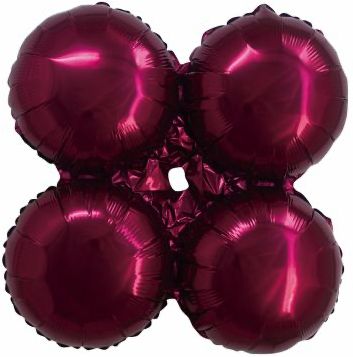 BURGUNDY ROUND QUAD 17"