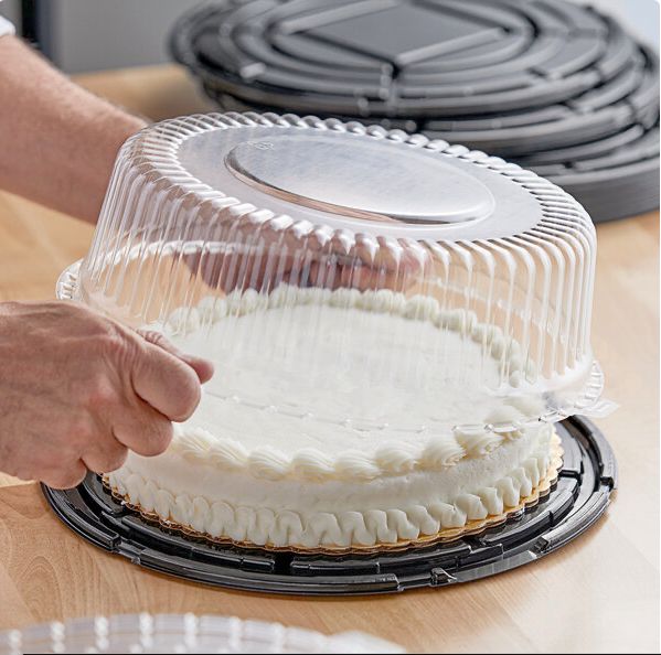 10" High Dome Cake Display Container W Lid