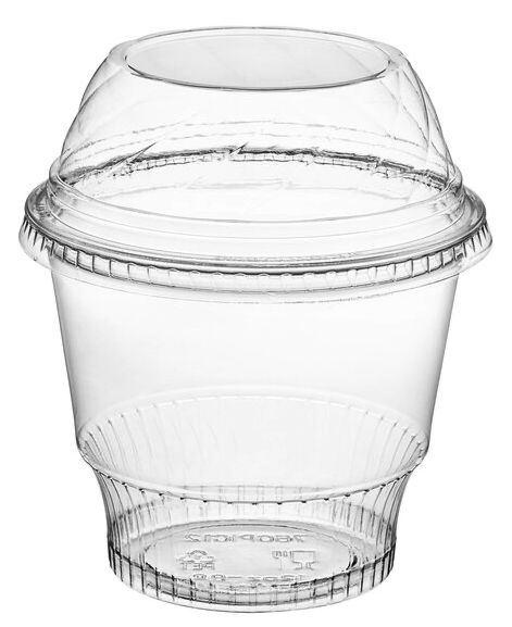 12OZ CLEAR PLASTIC DESSERT CUP W LID 5CT