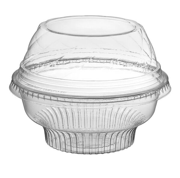 5OZ CLEAR PLASTIC DESSERT CUP W LID 5CT