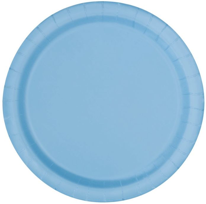 POWDER BLUE SMALL PLATE 20CT