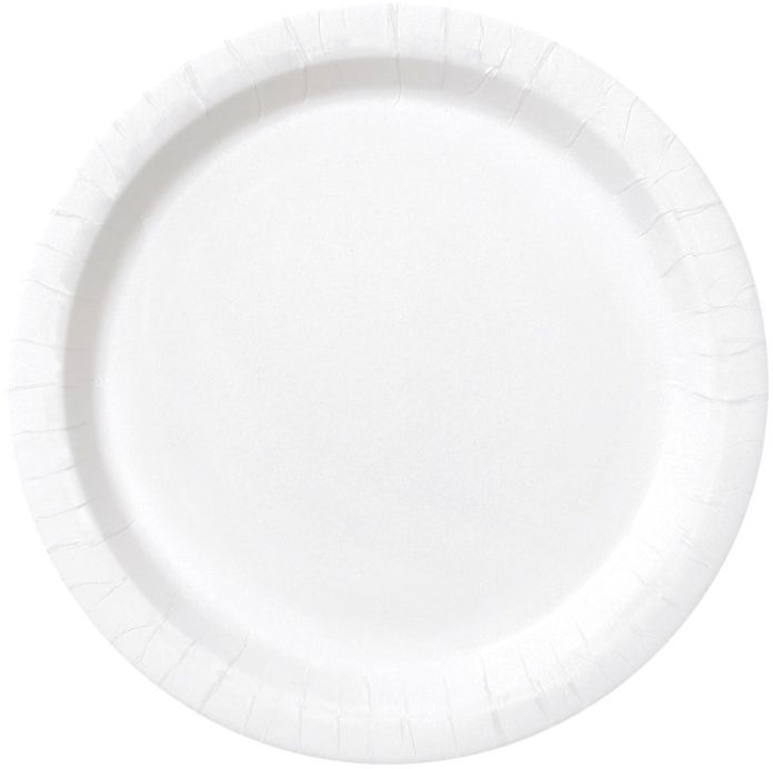 BRIGHT WHITE LARGE PLATE 20CT
