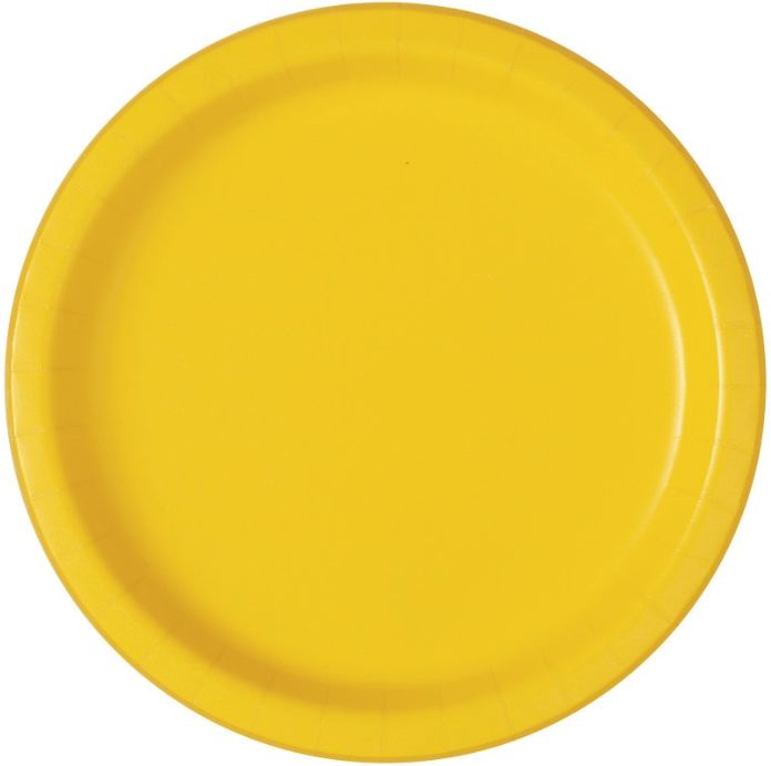 SUNSHINE YELLOW SMALL PLATE 20CT