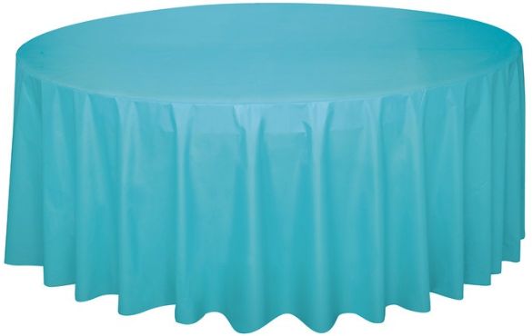 TERRIFIC TEAL ROUND TABLE COVER