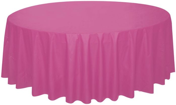 HOT PINK ROUND TABLECOVER