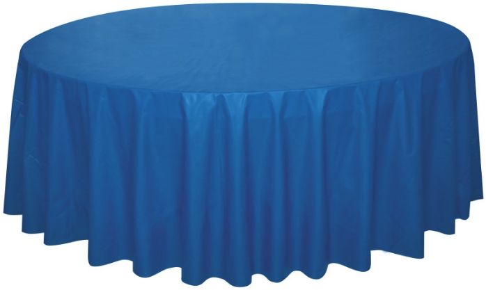 ROYAL BLUE ROUND TABLE COVER
