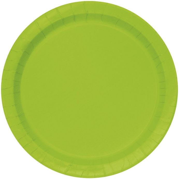 NEON GREEN SLARGE PLATE 20CT