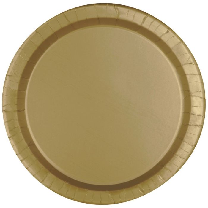 GOLD LARGE PLATE 20CT