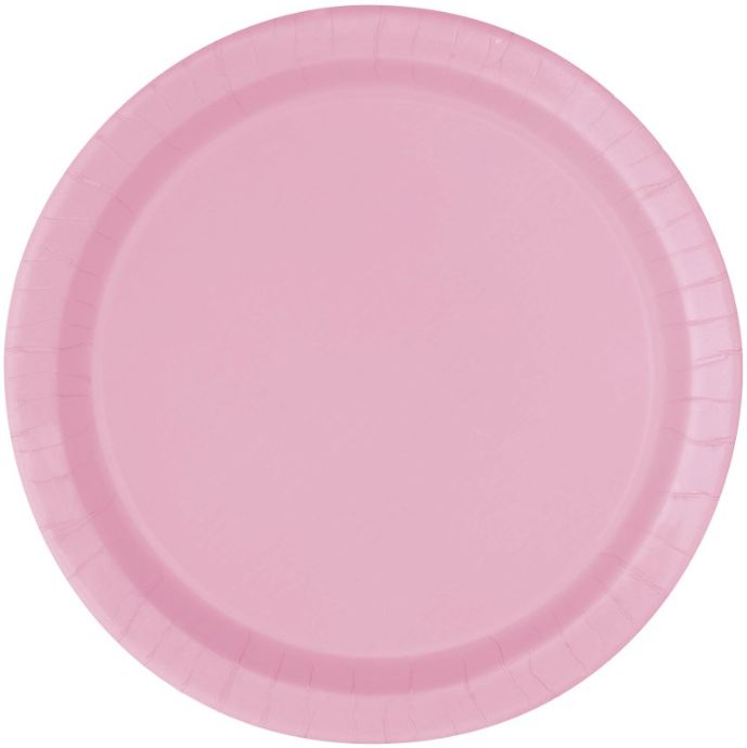 LOVELY PINK LARGE PLATE 20CT