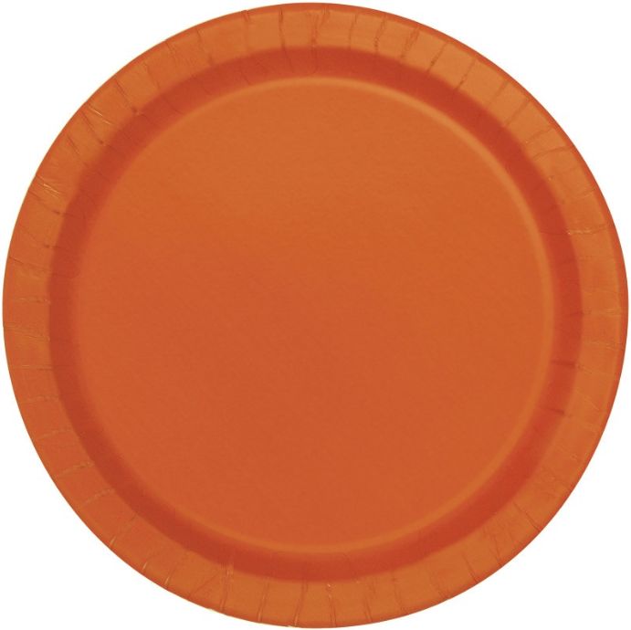 PUMPKIN ORANGE LARGE PLATE 20CT