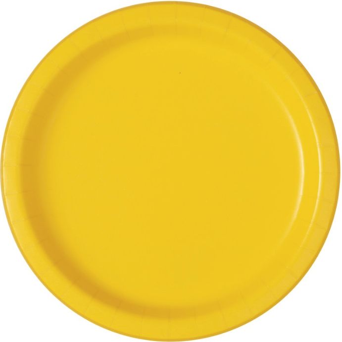 SUNSHINE YELLOW LARGE PLATE 20CT