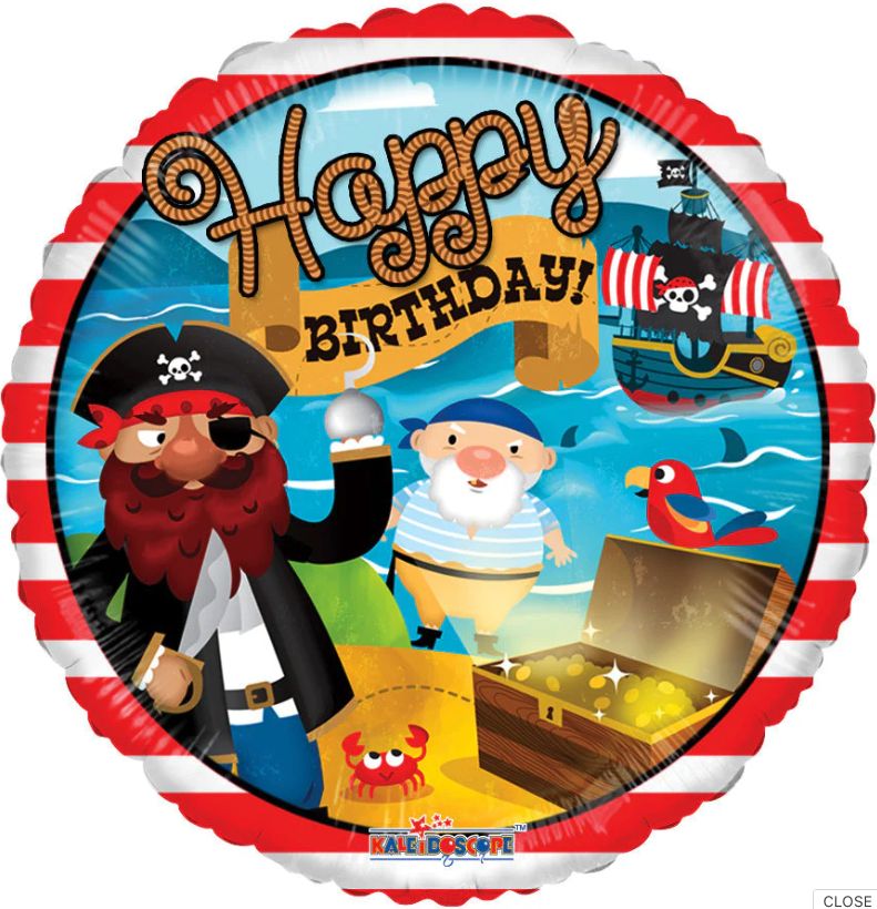 18" AHOY PIRATE BALLOON BIRTHDAY PIRATE