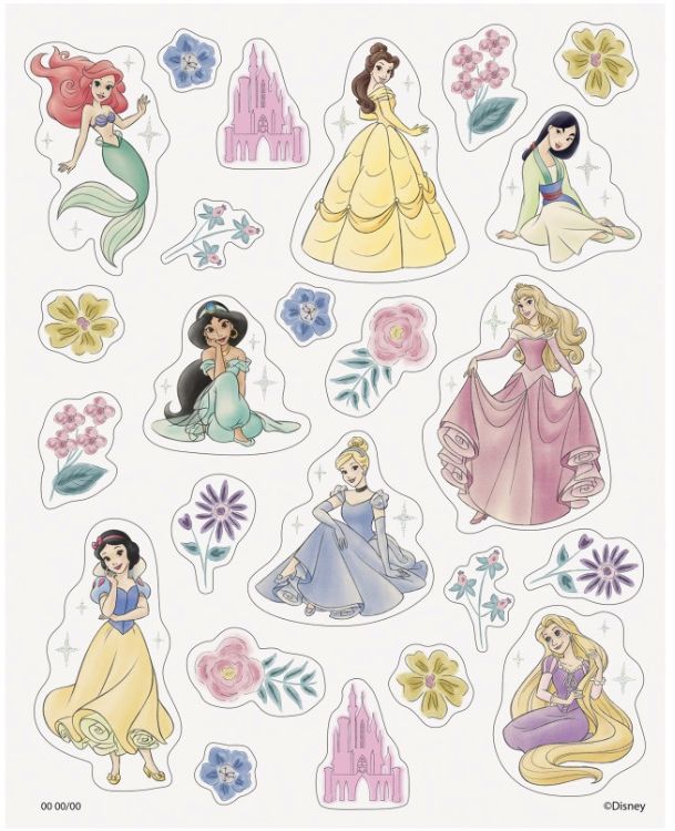 Disney Princess Glitter Stickers