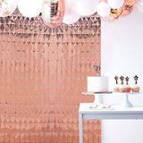 ROSE GOLD METALLIC FOIL CURTAIN 3x6.5FT