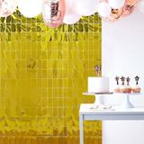 GOLD METALLIC FOIL CURTAIN 3x6.5FT