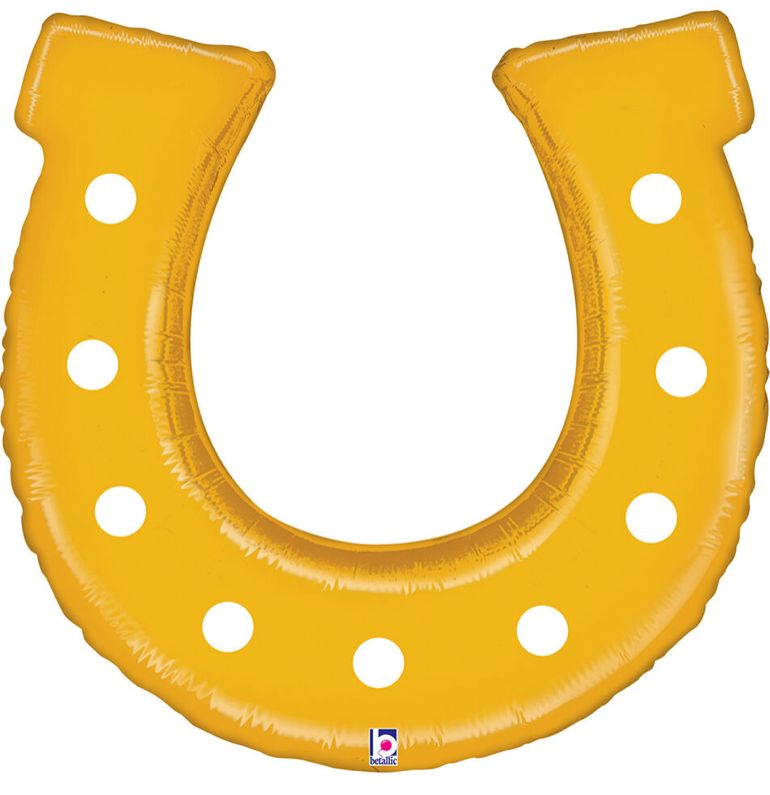 38" GOLDEN HORSESHOE BALLOON