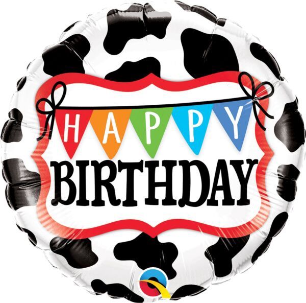 Happy Birthday Cow 18"