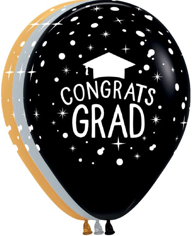 11" CONGRATS GRAD LATEX 50CT