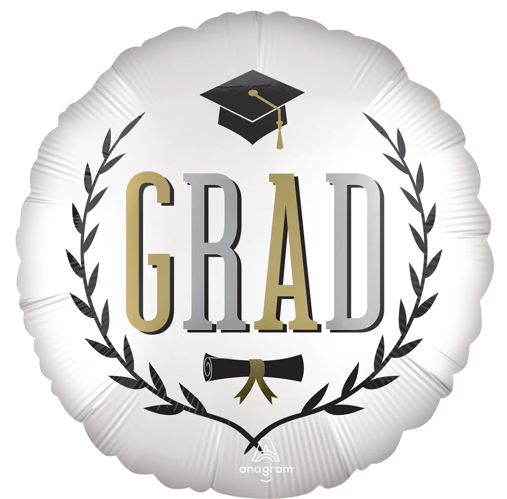 GRADUATION INFUSED CAPS OFF FOIL BALLOON 18"