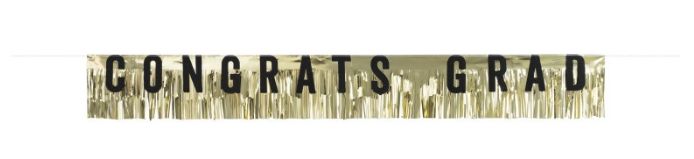 "Congrats Grad" Foil Fringe Banner 6 Ft